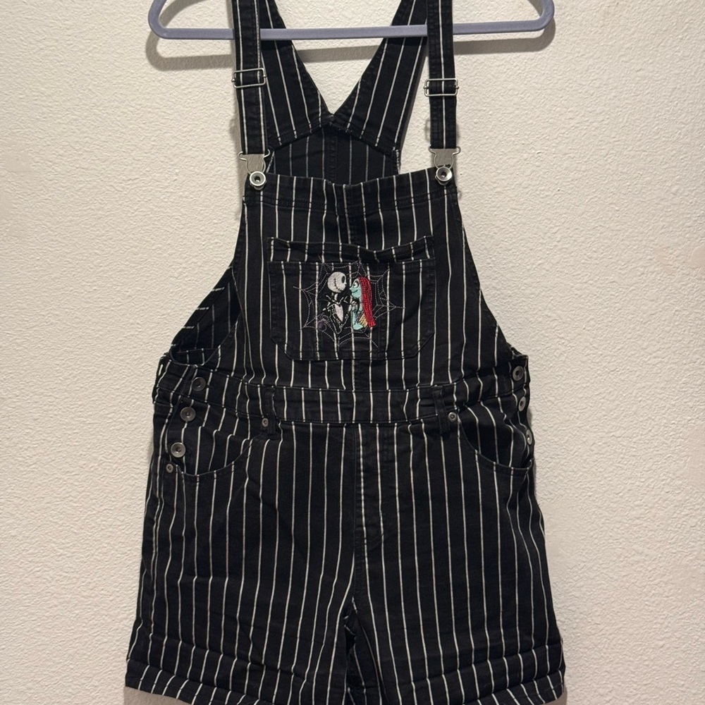 Nightmare before Christmas Black Striped Overalls